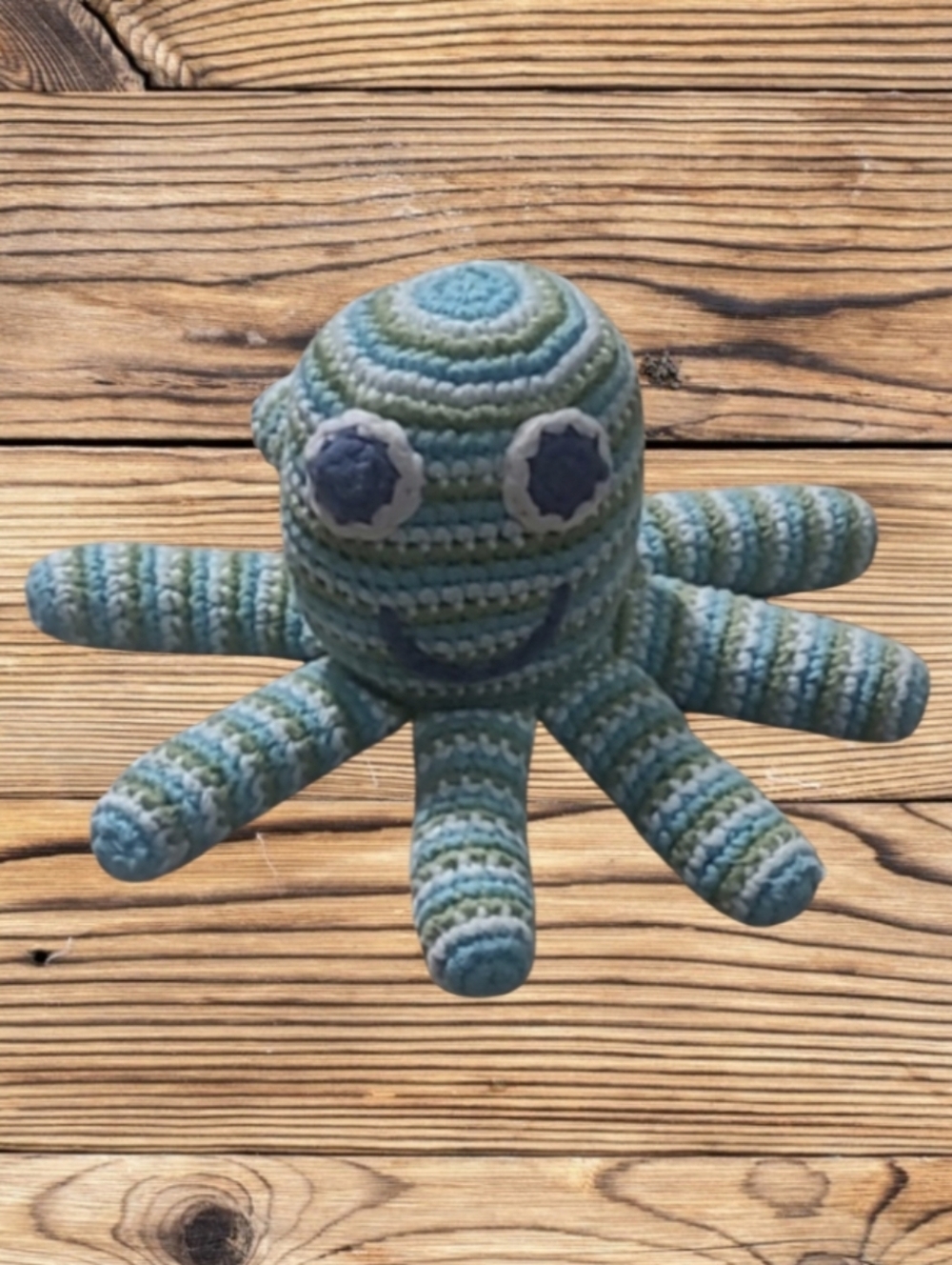 BABY HANDMADE PEBBLE OCTOPUS RATTLE - Picture 9 of 10